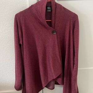 Bobeau Cardigan Plum Color